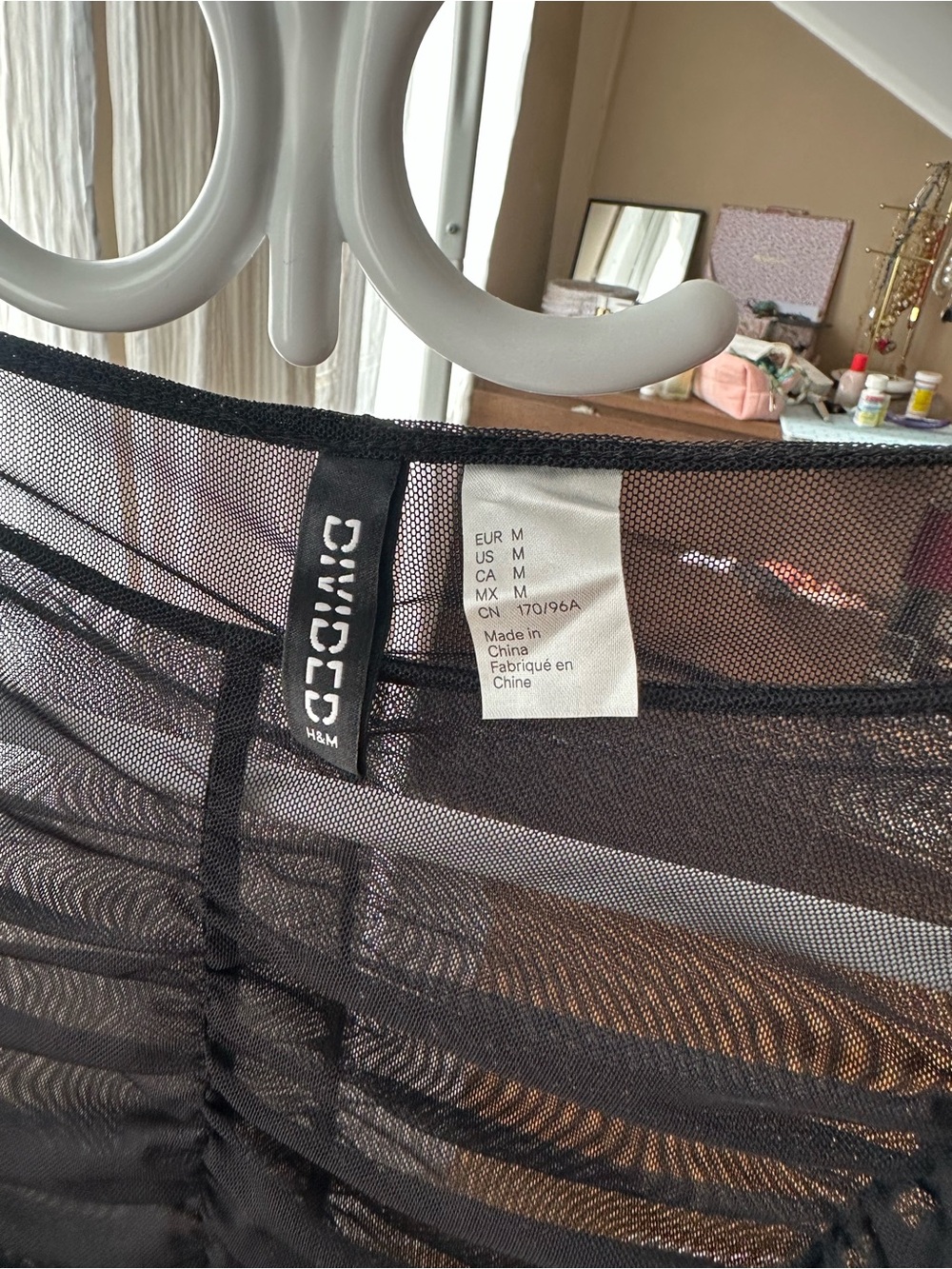 H&M Black Ruched Sheer Long-Sleeve Top - Picture 2 of 2